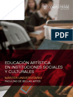 Educación Artística en Instituciones Sociales Y Culturales: Máster Universitario