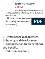 Defining HRM: Chapter 1 Review