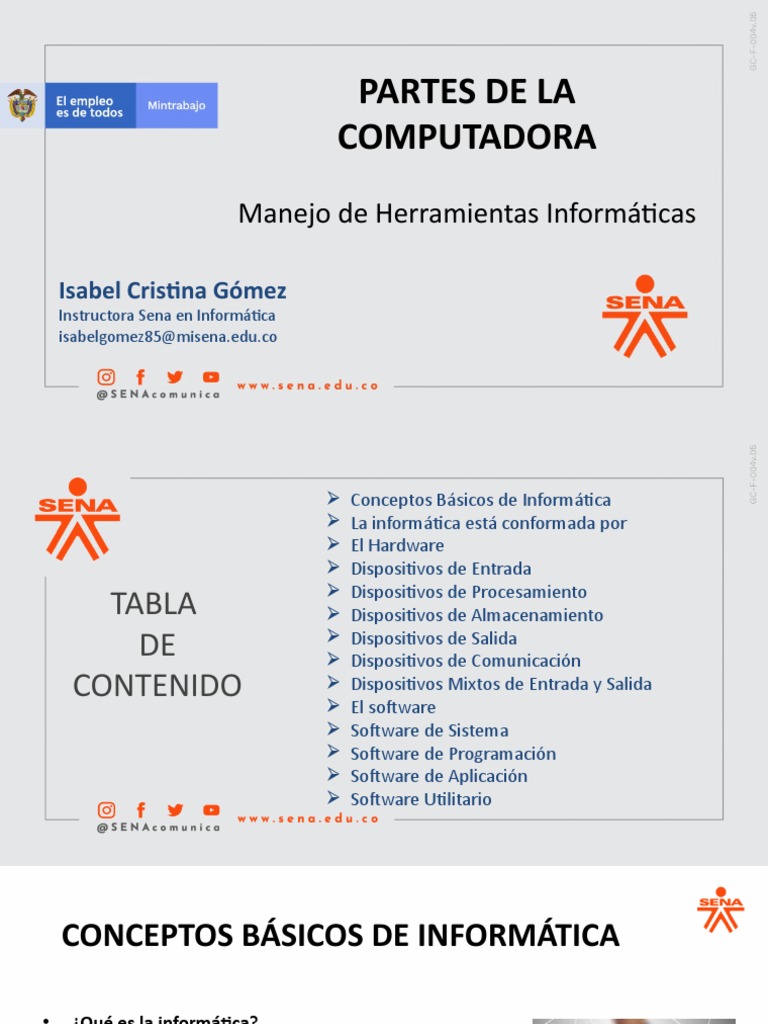 Partes y Funciones de la Computadora | PDF | Hardware de la computadora ...
