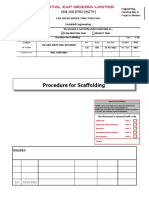 Procedure For Scaffolding: Oml100 (Fso Unity)