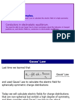 Gauss' Law Applications and Conductors