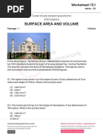 (Worksheet 13.1) - (SURFACE AREA and VOLUME)