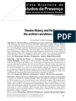 Pinto, Archive As Method. Theatre History and Performance
