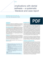 Ocular Complications With Dental Local Anaesthesia - A Systematic Review of Literature and Case Report