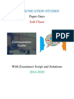 Communication Studies Paper 1s 2014-2020 With Solutions
