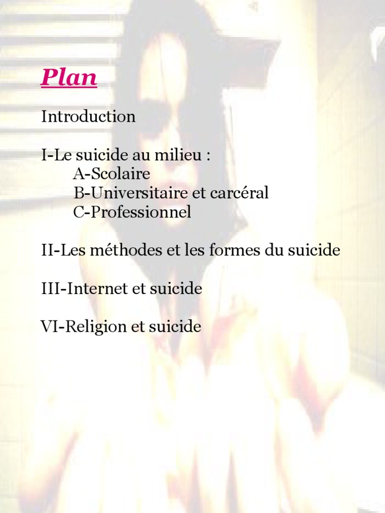 Suicide Mode D'emploi Claude Guillon Pdf exposé sur le suicide | Suicide | Harcèlement