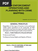 Law Enforcement Operations and Planning With Crime Mapping: Prepared By: John Patrick B. de Jesus