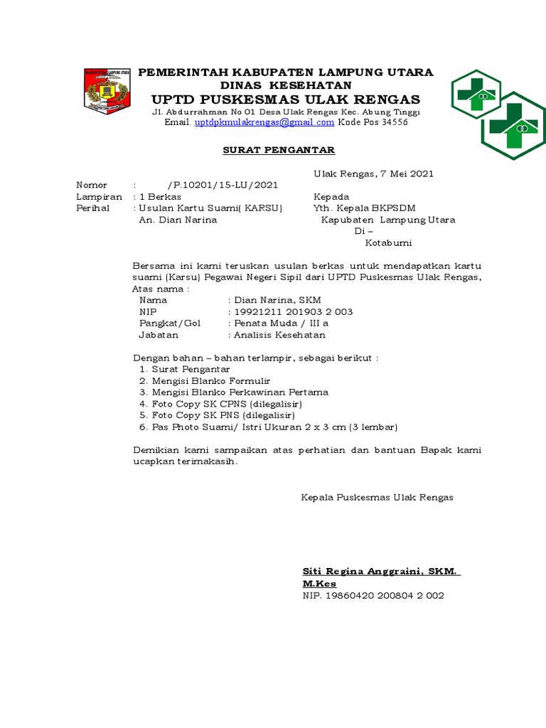 Usulan Kartu Suami PNS Ulak Rengas | PDF