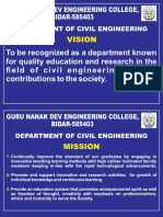 Department of Civil Engineering: Guru Nanak Dev Engineering College, BIDAR-585403