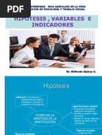 La Hipotesis Variables e Indicadores en La Investigacion