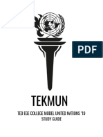 Tekmun: Ted Ege College Model United Nations 19 Study Guide