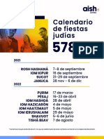 Calendario Judio Aishlatino 5782