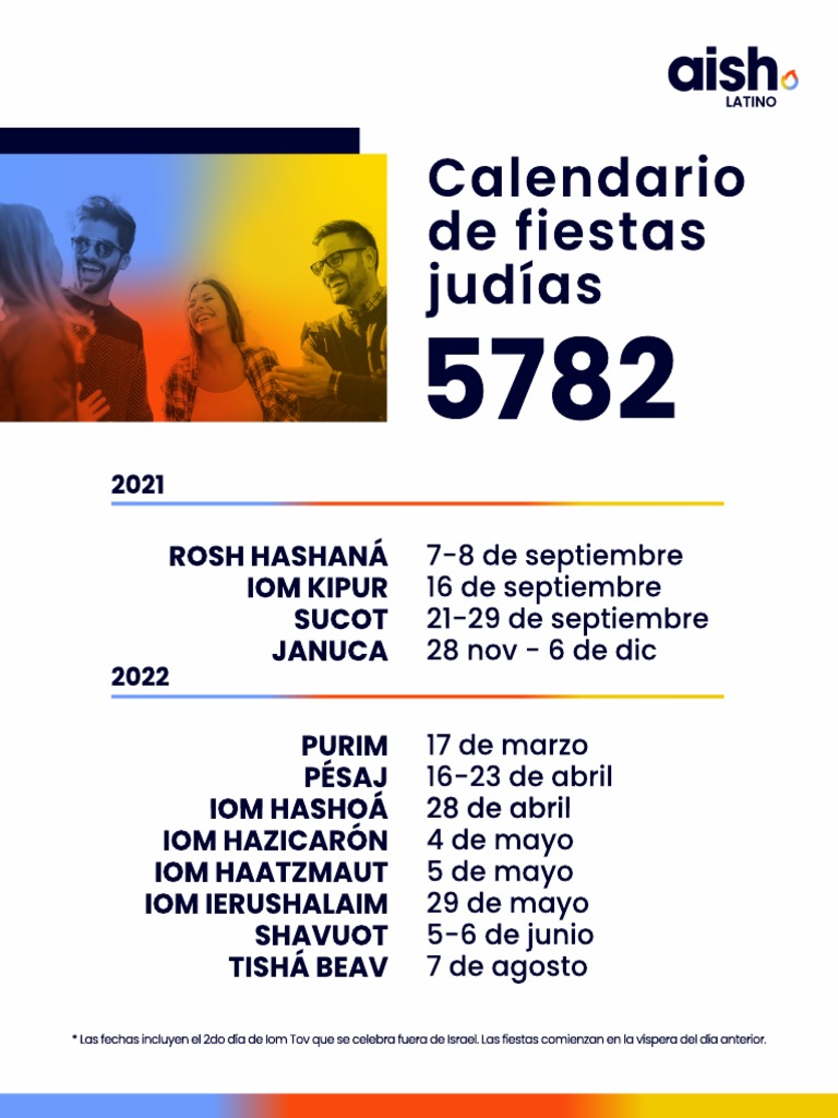 Calendario de Fiestas Judías 2022 | PDF | Creencia y doctrina judía ...
