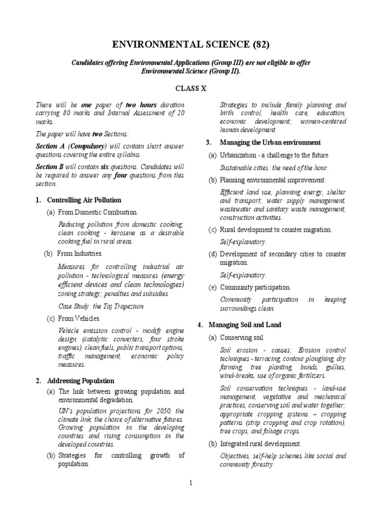 Environmental Science Exam Overview | PDF | Agriculture | Biodiversity