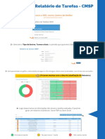 Relatorio de Tarefas Dashboard CMSP