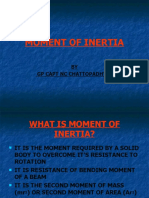 Moment of Inertia: BY GP Capt NC Chattopadhyay