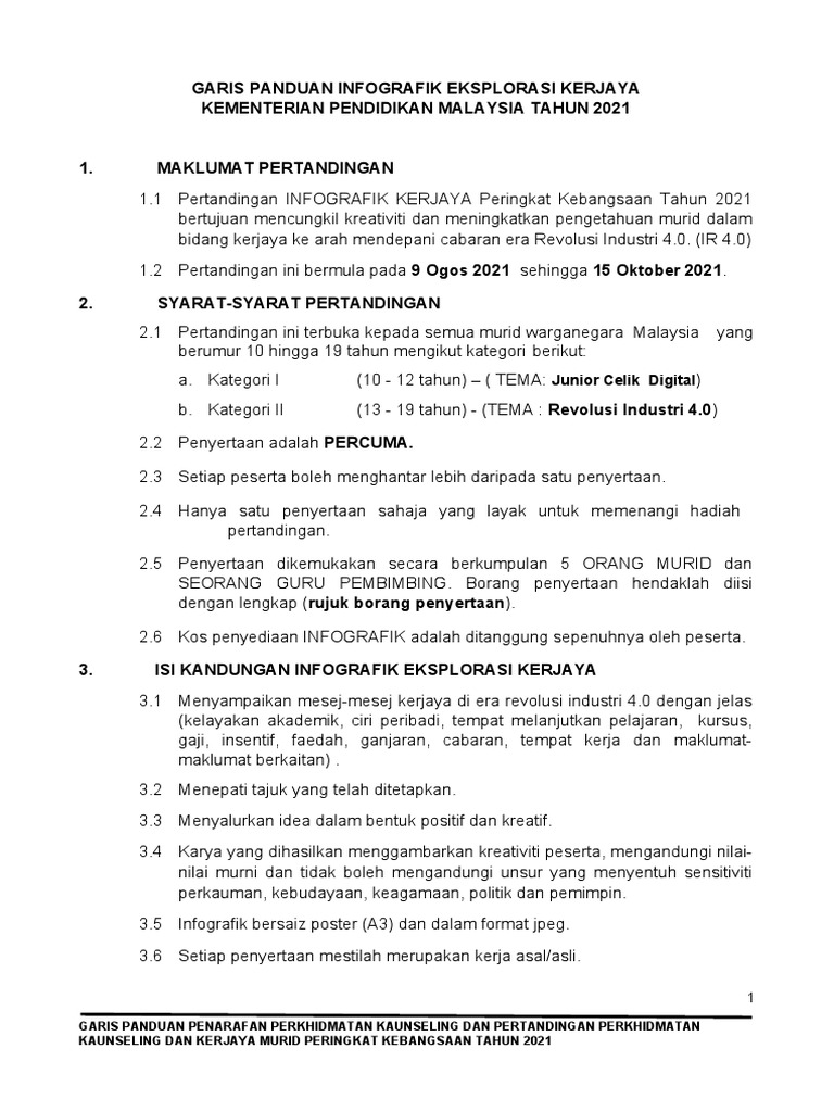 Syarat Infografik Kerjaya Pdf