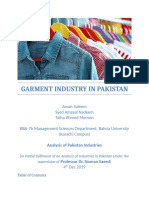 Garment Industry in Pakistan Report