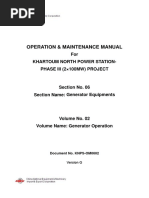 Operation & Maintenance Manual: For Khartoum North Power Station-Phase Iii (2×100Mw) Project