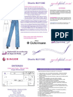 Instrucciones de Costura de Los Moldes de Overall o Enterizo Materno Mj1136e