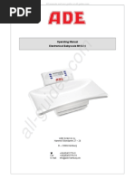 Operating Manual Electronical Babyscale M10614: Ade GMBH & Co. Hammer Steindamm 27 - 29 D - 22089 Hamburg