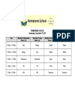 Swimming Timetable T1 2011