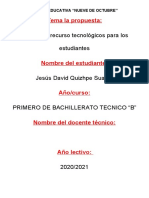 Tema La Propuesta:: La Falta de Recurso Tecnológicos para Los Estudiantes