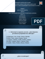 Exposición Grupo N°6 Propiedades (Metales y No Metales) - Alotropía