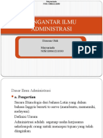 Pengantar Ilmu Administrasi