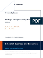 Course Syllabus: School of Business and Economics