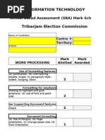 IT SBA CXC Question 2 Markscheme Mona High School 2011