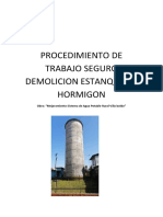 Procedimiento de Trabajo Seguro Demolicion Estanque de Hormigon