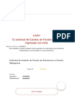 Certificado - Cambio de fondos