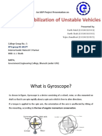 Gyroscopic Stabilization of Unstable Vehicles: An UDP Project Presentation On