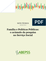 Família, Políticas Públicas e Serviço Social