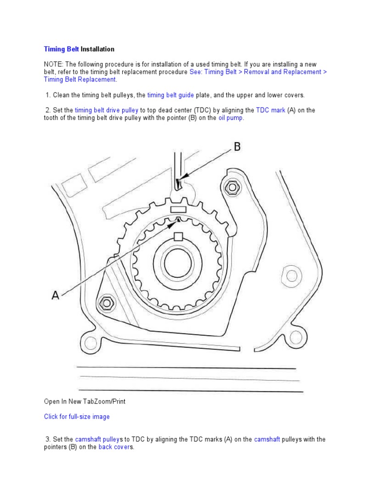 Timing Belt Installation | PDF | Belt (Mechanical) | Vehicles