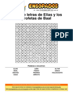 Sopa de Letras de Elias y Los Profetas de Baal