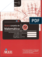 Nueva Carpeta de Matemática IV - Aique (1 Polimodal)