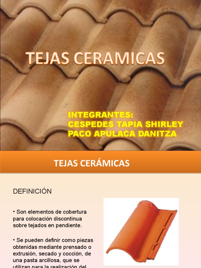 Tipos y propiedades de las tejas cerámicas para techos | PDF | Cerámica ...