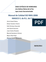 Manual De Calidad ISO 9001 2008 IMASCO S. de R.L.
