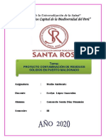 Proyecto Contaminación de Residuos Sólidos en Puerto Maldonado