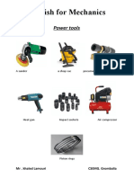 English For Mechanics: Power Tools
