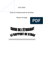 Guide Pour Rapport de Stage CRSA