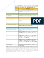 Semana Del 06 Al 10 de Septiembre, Ejercicios y Evaluacion Diagnostica.