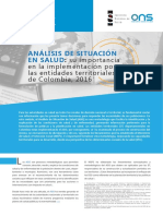 Policy Brief ANÁLISIS DE SITUACIÓN EN SALUD