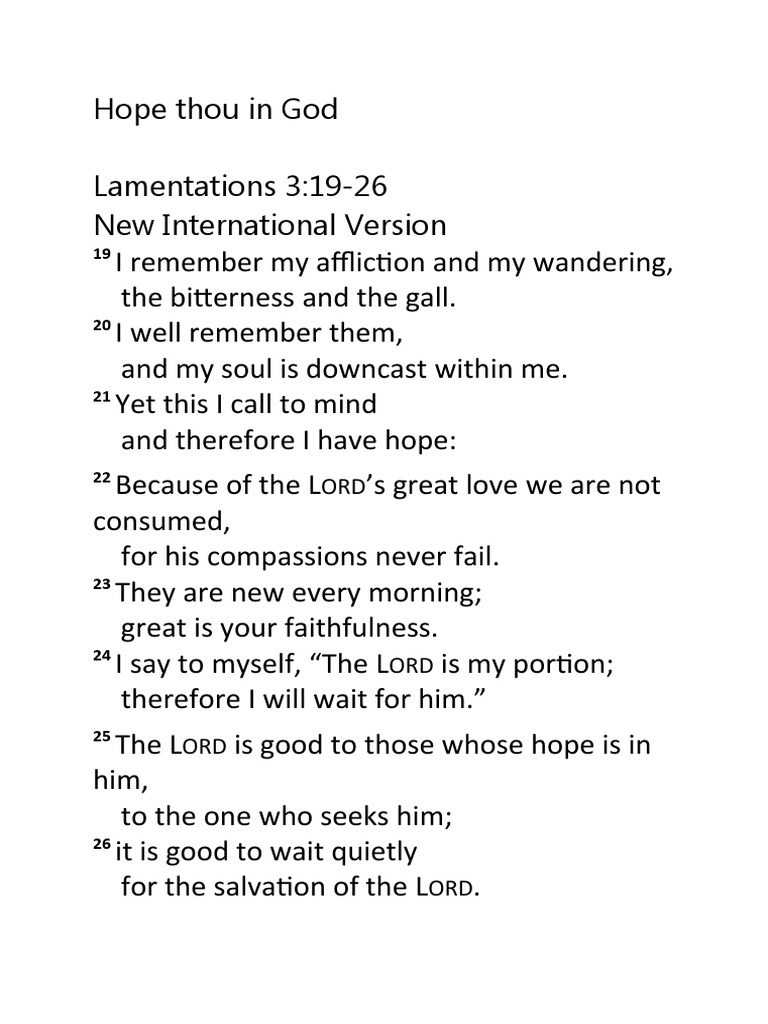 Lamentations 3 | PDF