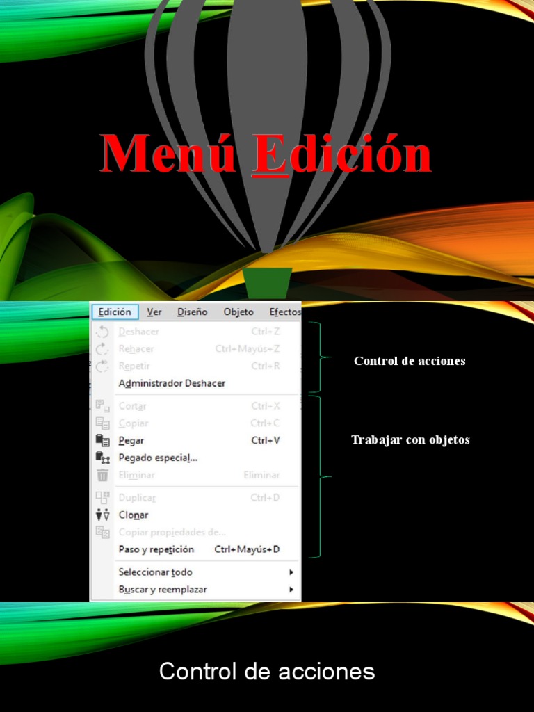 CorelDrawx7 - Menu Edición | PDF
