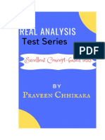 Real Analysis Test Series
