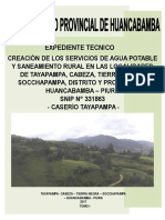 Servicios agua Tayapampa-Huancabamba-Piura
