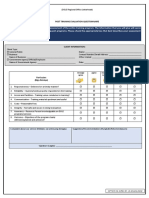 CSF Form No. 6 Post Training Evaluation Questionnaire